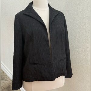 Chico's Textured Black Blazer Size 16 (Chico’s size 3)